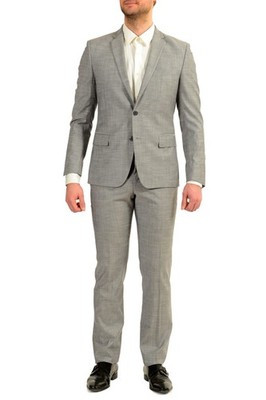 Versace Collection Men's Gray Wool Two Button Suit US 38 IT 48