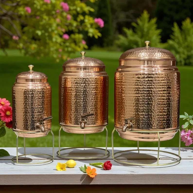 18 Liter Pure Copper Water Dispenser. Premium and Sturdy. Metal Easy Flow Tap