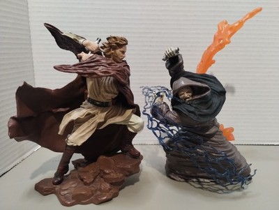 Star Wars Unleashed Obi-Wan Kenobi/ Darth sidious Emperor Figure Statues 9'' 
