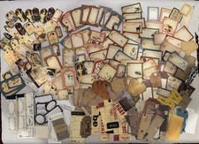 Huge Junk Journal Ephemera Lot 250 Pc, Vintage Tags Tickets Craft Supplies