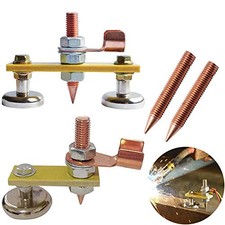 6 Pcs Magnetic Welding Head, Welding Ground Clamp, Magnetic Welding Support,S...