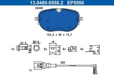 Bremsbelagsatz Scheibenbremse ATE New Original 13.0480-5550.2 für VW ID E11 E12