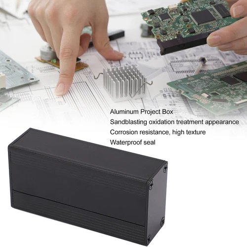 Aluminium-Legierung Projekt Box Sandstrahlen Schwarz 1 25 - 1 5 Mm Leiterpl CU