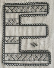 Pottery Barn Teen PB Draht Wand Buchstabe "E" Metall schwarz Bild Andenken Halter
