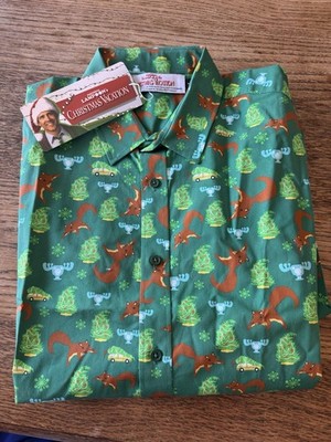 New Men's L National Lampoons Christmas Vacation Dress Shirt | eBay