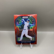 2021 Panini Prizm Anthony Rizzo Red Prizm #28 Chicago