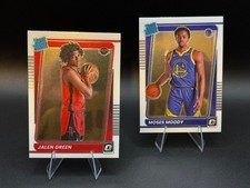 2021-22 Panini Donruss Optic Rated Rookie 2 Card Lot- Jalen Green, Moses Moody