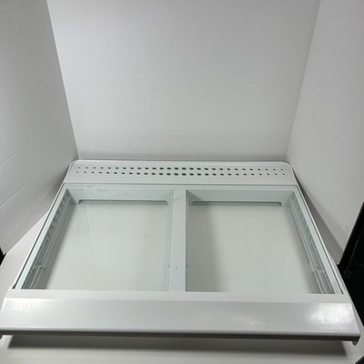 GE Hotpoint Refrigerator Crisper Cover Bottom Shelf Part #245D1404P001 w/ Glass