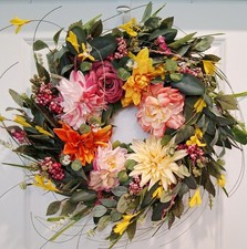 New Floral Wreath 21 Peony Dahlia Rose Soomei...