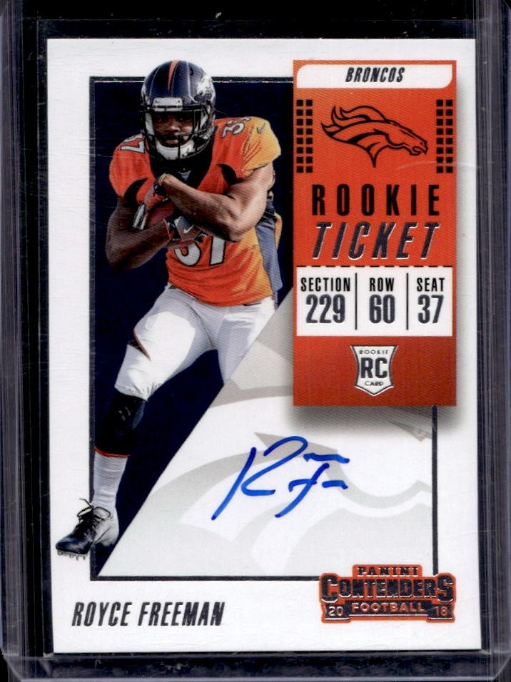 Royce Freeman Panini Contenders #124 Variation Autograph