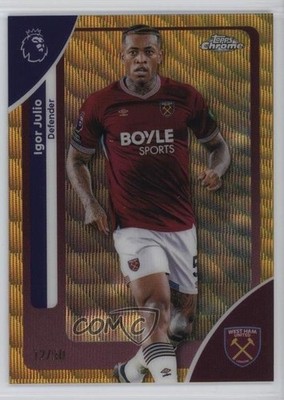 2025-26 Topps Chrome Premier League Gold Wave Refractor /50 Igor Julio #184 4d5