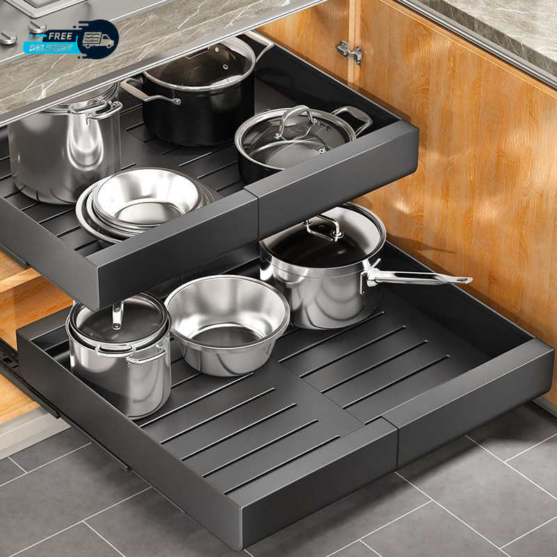 Pull Out Cabinet Organizer Expandable(12"-20") Heavy Duty Sl