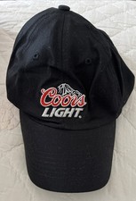 Adult Black Throwback Coors Light Adjustable Hat VTG NEW