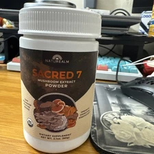 Organic Sacred 7 Mushroom Extract Powder - Support Cognitive Health -2.1 Oz