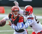 Myles Garrett Autographed Cleveland Browns SACKING JOE BURROW 8x10 Photo withCOA