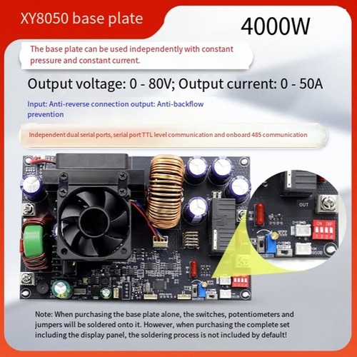 Alimentatore Buck DC CNC XY8050S 80V/50A/4000W Alimentatore Stabilizzato Re7828 - Zdjęcie 3 z 10