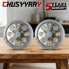 2x 4.5" 40W Round LED Conversion Headlight Bulb Hi/Low Sealed Beam Head Lamps