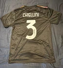 Giorgio Chiellini Signed Juventus Black Adidas Soccer Jersey PSA Hologram Size M
