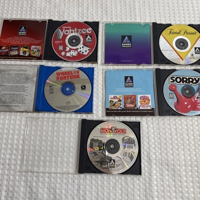 Lot Of 5 Classic Vintage Windows PC Computer Board Games CD-ROM Monopoly Sorry ￼