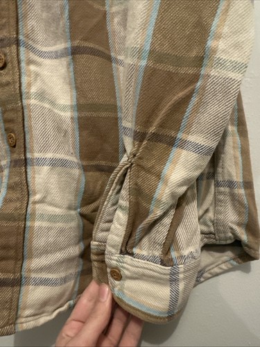 Vintage Big Mac Braun Blau Pastell Flanell Knopf Langarm Hemd M - Bild 4 von 8