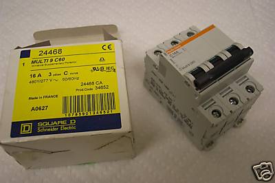 SQUARE D 24468 MULTI 9 C90 CIRCUIT BREAKER 16A NEW