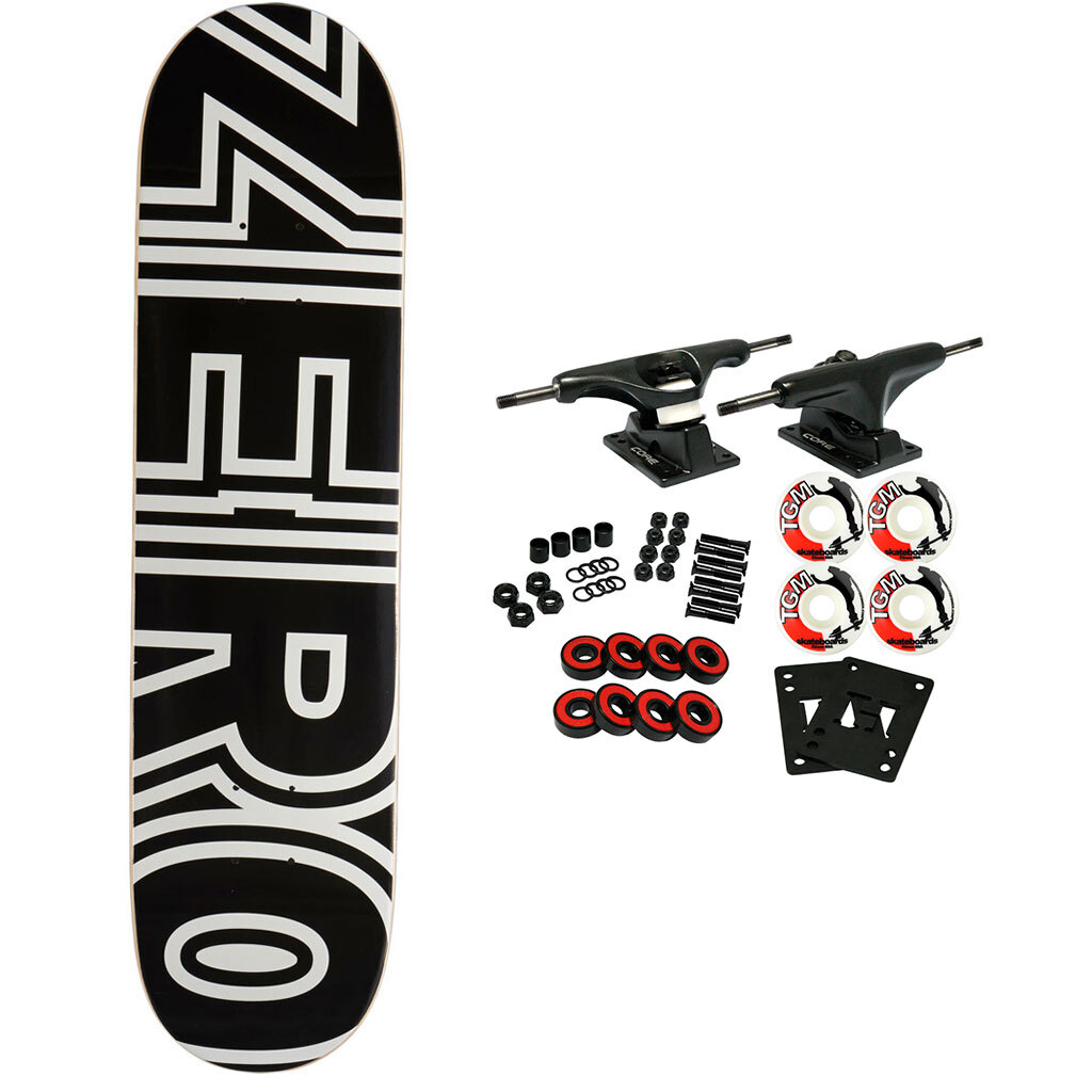 ZERO スケボー Zero Skateboard Complete Bold Logo Black 8.5
