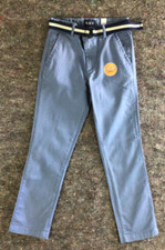 Children's Place Boys Size 8 Light Blue Dress Casual Pants with Belt