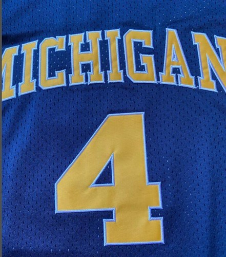 Men's Retro Webber #4 Michigan Basketball Jersey Stitched - 第 6/12 張圖片
