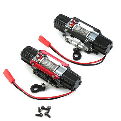 Metal Electric Winch Double Power Winch For 1/10 Traxxas TRX4 90046 D90 RC Car