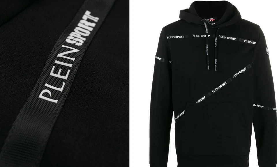 PHILIPP PLEIN SPORT HOODED SWEATSHIRT HOODIE KAPUZEN-PULLOVER PULLI SWEATER M