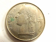 1966 Belgium Five (5) Francs Coin  Dutch Text  