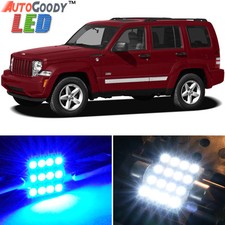 7 X Premium Blue Led Lights Interior Package For Jeep Liberty 2008-2013 Tool