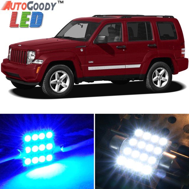 7 x Premium Blue LED Lights Interior Package for Jeep Liberty 20082013