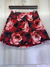 Gap Kids Girl  s SZ 14 Red/Black Floral Print Skirt-4352