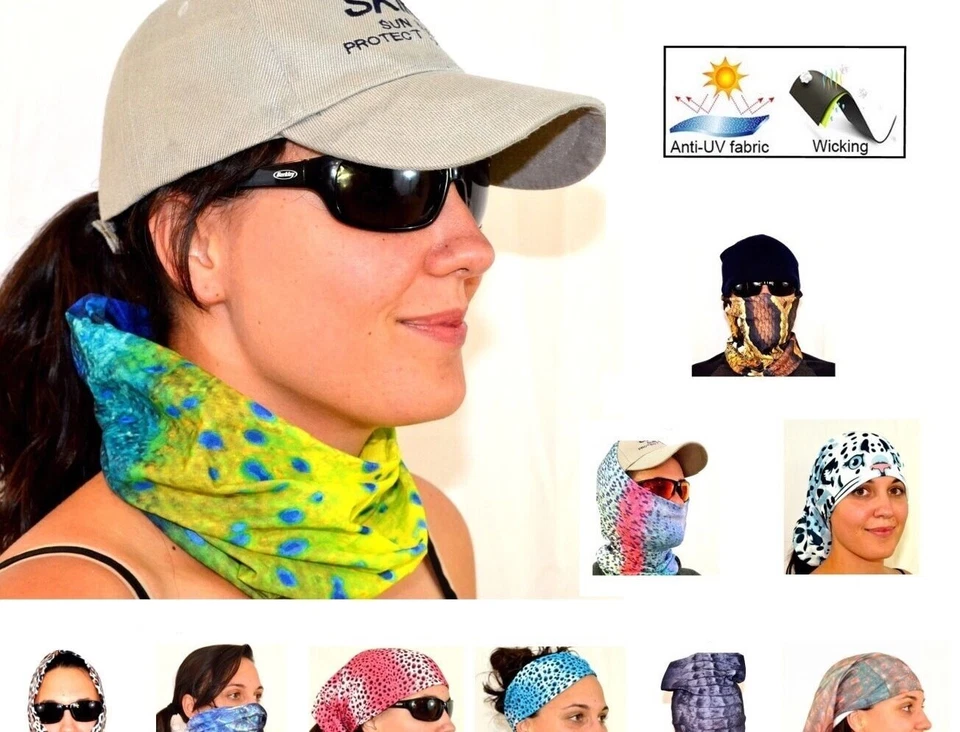 Face Mask Balaclava Scarf Neck Fishing Shield Sun Gaiter UV Headwear - Изображение 2 из 4