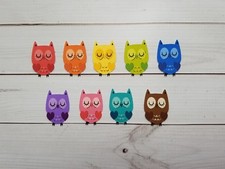 Rainbow Owl Die Cuts, Embellishments, Punchies, Punches, Toppers, Party Decor