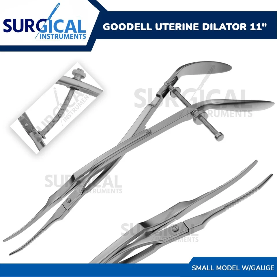 Dilatador Uterino Goodell 11" Largo Modelo Con Calibre Acero Inoxidable Grado Alemán Foto 2 de 3