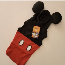 Disney Pet Costume Medium MICKEY MOUSE Dog Cat Halloween shirt with ears NEW S