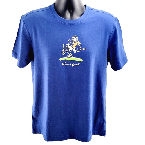 Big Jake Cotton Life Is Good Men's Jake Hockey Long Sleeve Tee