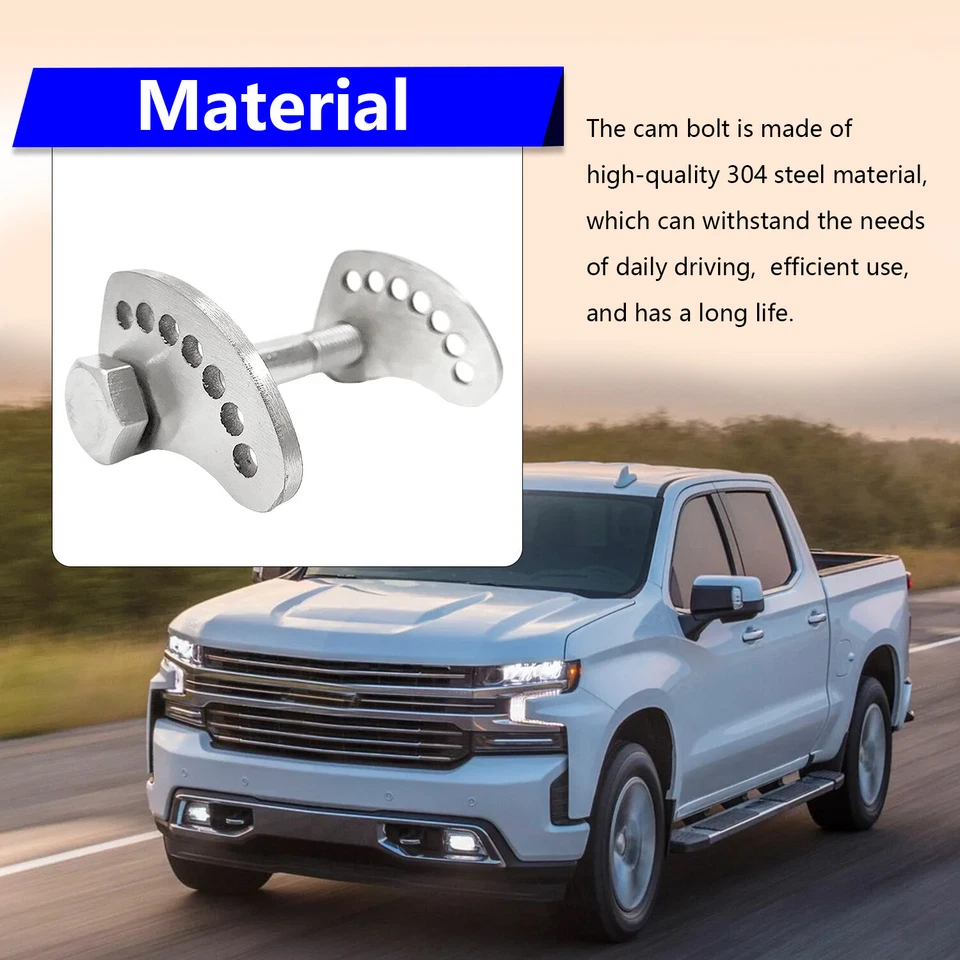 Perno de leva de brazo superior y fijación de alineación de bloqueo Camber para Chevy Silverado 1500 2500 3500 Foto 4 de 4