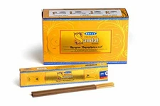 Satya Sai Baba Natural Sandal Incense Sticks agarbatti (Box of 12 Packs x 15gm)