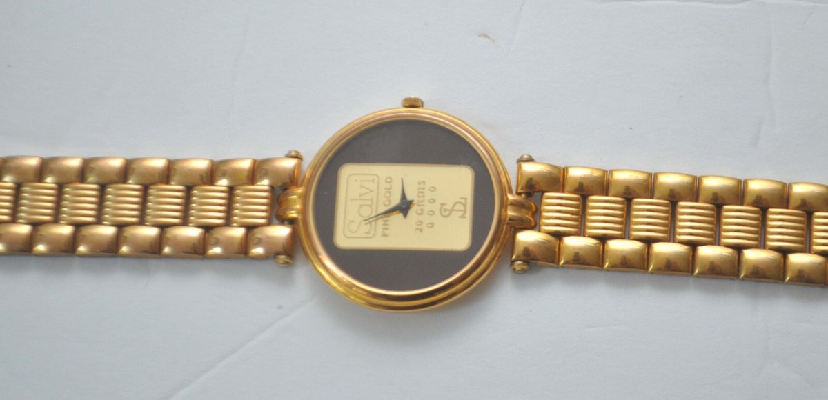 Womens Vintage Salvi 18K Gold Plated Watch 334362 Silver Two Tone New Battery Vintage SALVI WATCH 18k gold plated Tachymetre Swiss movt  main image 2