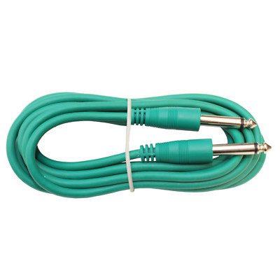 6 ft foot GREEN 1/4 mono guitar to effect fx pedal instrument patch cable cord