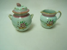 Adams Carolynn Creamer and Sugar Bowl w/ Lid AS IS Made in England