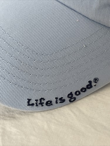 Life Is Good Golf Hat Cap Strap Back One Size Light Blue Baseball - Picture 4 of 17
