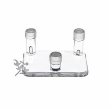 Mineral Geode Fossil Display Stand 2" 3-Peg with Anti-Scratch Guards, 3 Pack