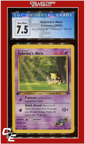 Sabrina's Abra (1st Edition) graded CGC 7.5 for sale on eBay