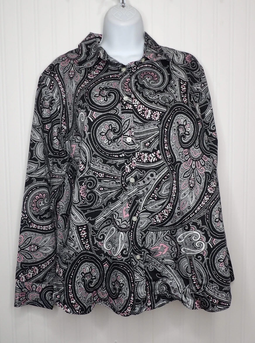 chaps plus size no iron shirts