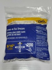 QEP 200 Professional Ceramic Tile Spacers 3/16" Wide White mostly full