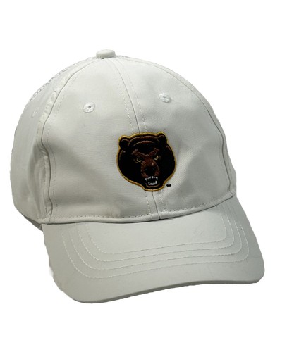 Angry Grizzly Bear Logo White Strap Back Hat Cap